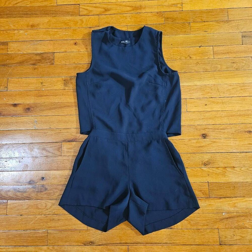 Club Monaco Navy Karis Open Back Romper Jumpsuit Size 2 - Picture 2 of 7